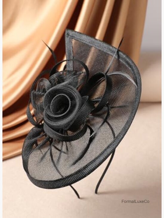 Feather Fascinator Hat with Hair Clip for Tea Party main image 4